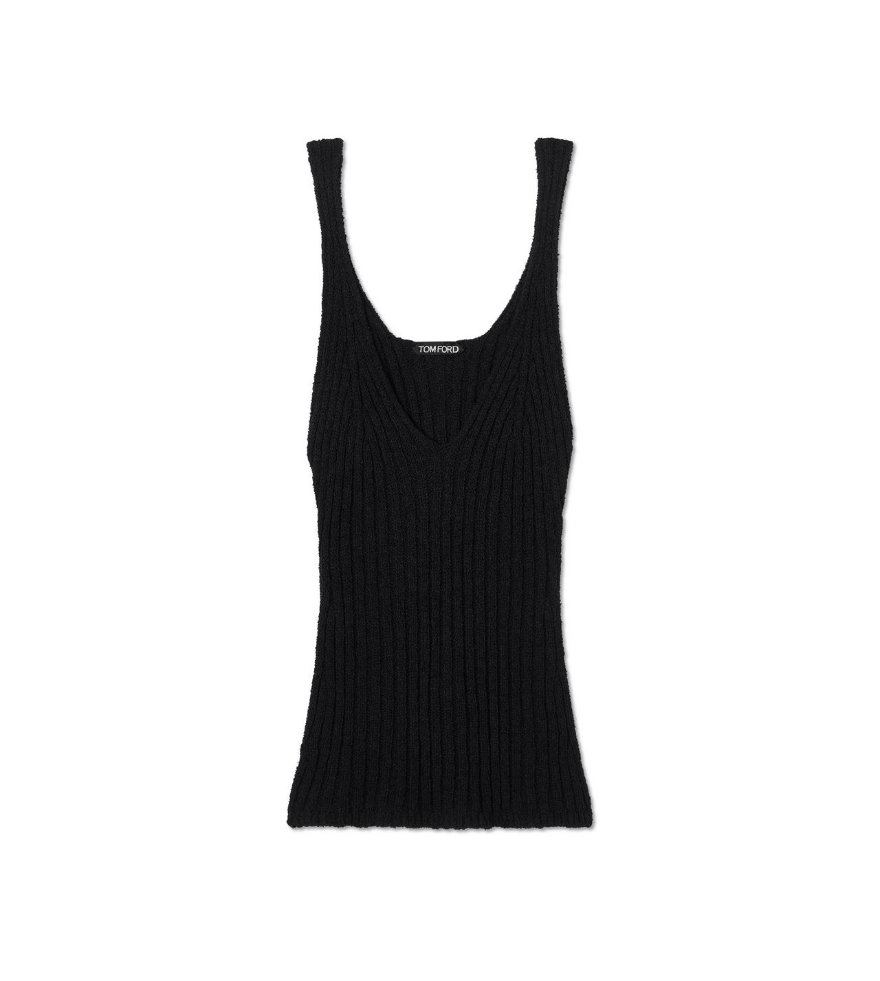 RIBBED TEXTURED SILK TANK TOP image number 0