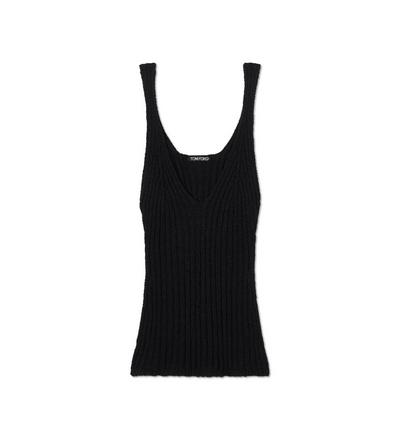 RIBBED TEXTURED SILK TANK TOP image number 0