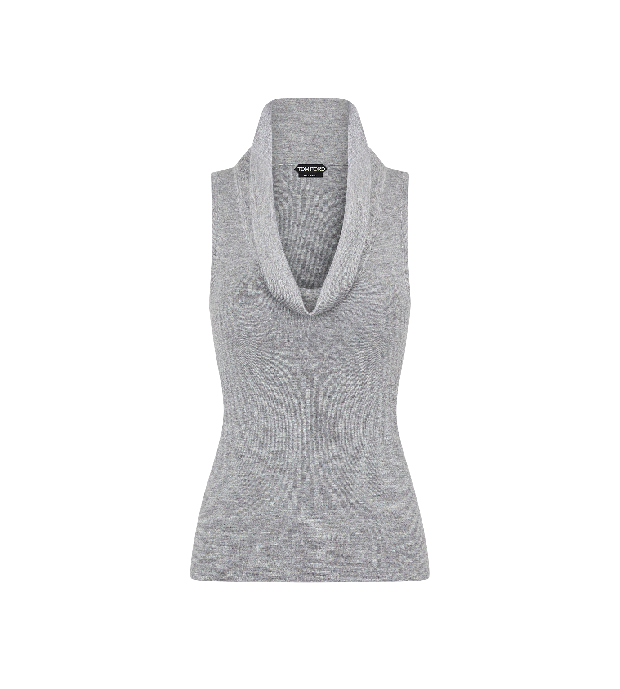 SLEEVELESS COWL COLLAR TOP
