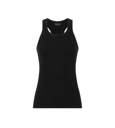 FINE MERINO RIB MASCULINE RACERBACK VEST image number 0
