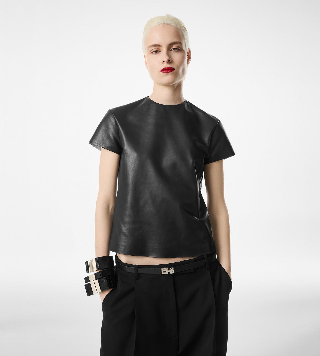 NAPPA LUX AND WASHED DUCHESSE T-SHIRT image number 4
