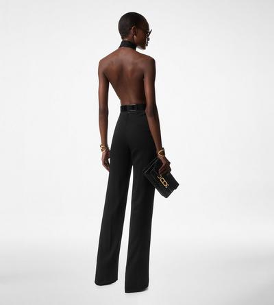 SABLE' HALTER NECK BELTED JUMPSUIT image number 3