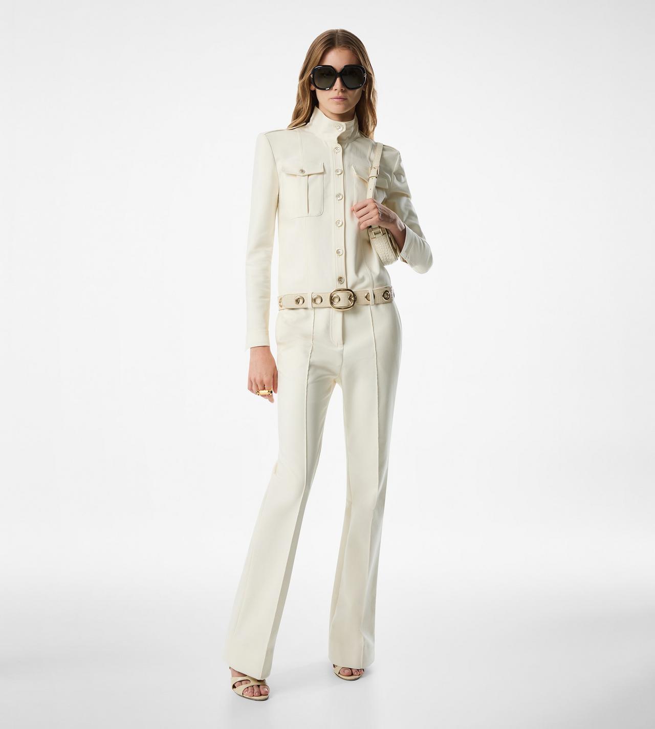 STAND COLLAR SAFARI JUMPSUIT image number 2