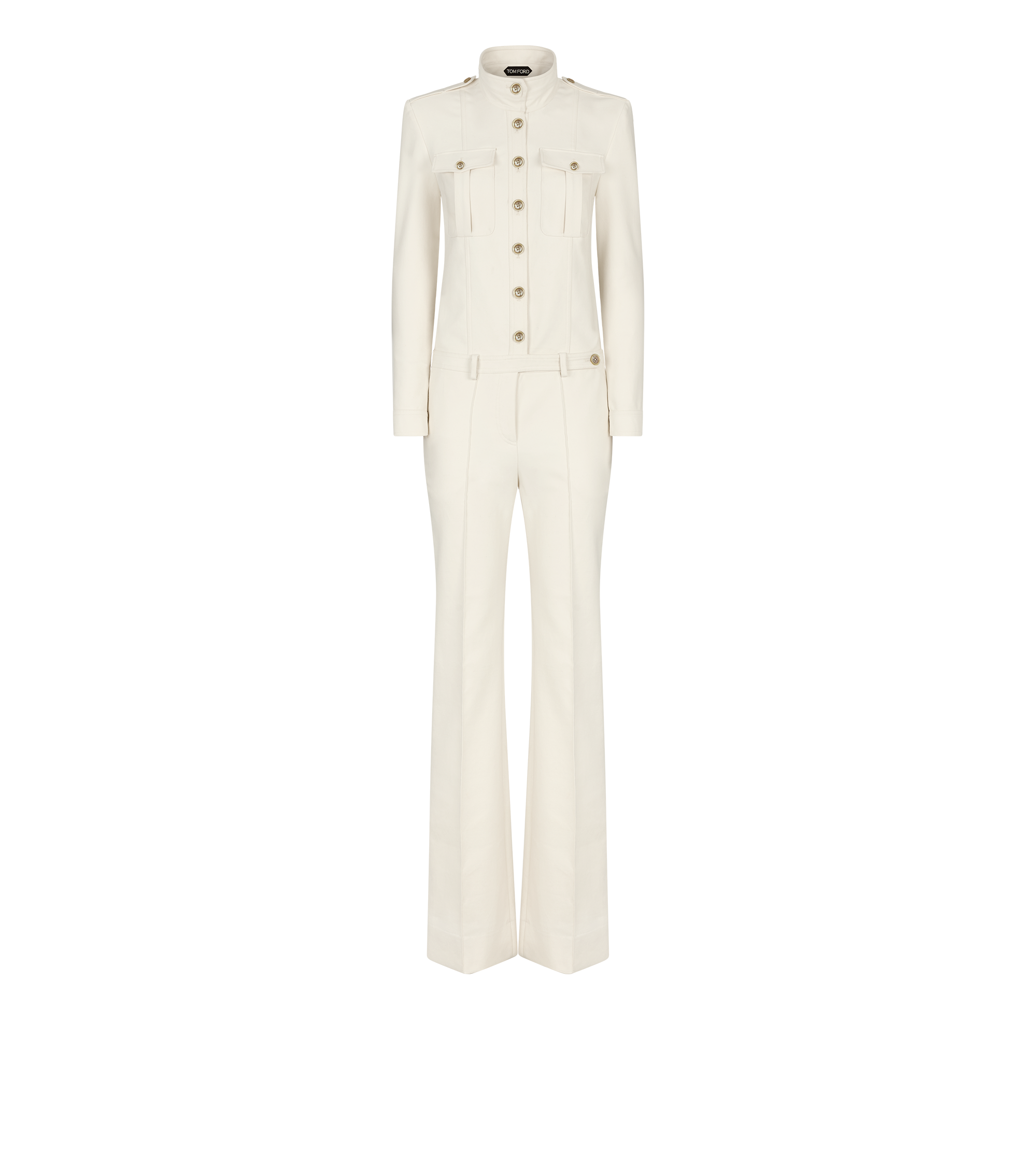 STAND COLLAR SAFARI JUMPSUIT