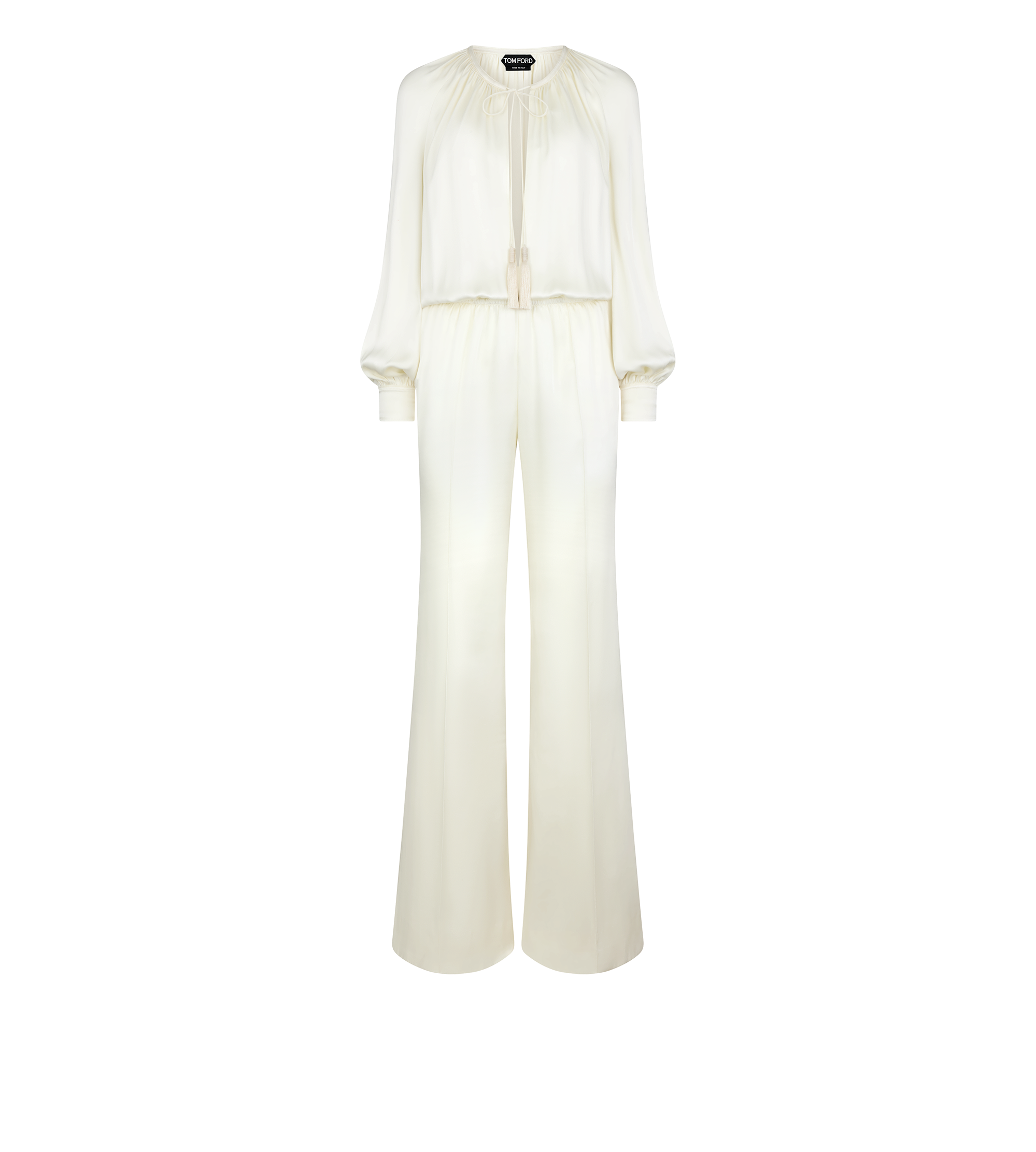 LONG SLEEVE GATHERED JUMPSUIT