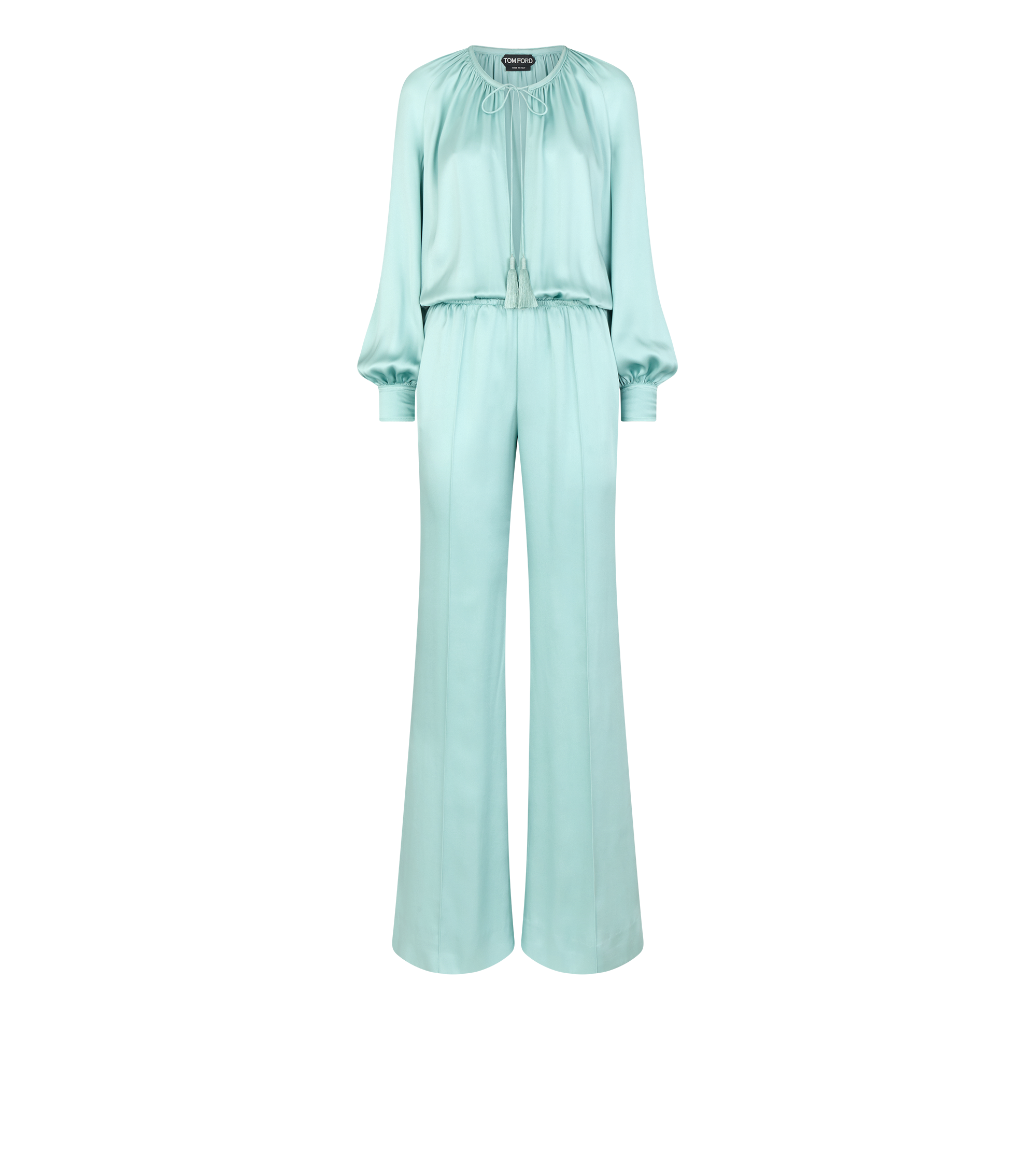 LONG SLEEVE GATHERED JUMPSUIT