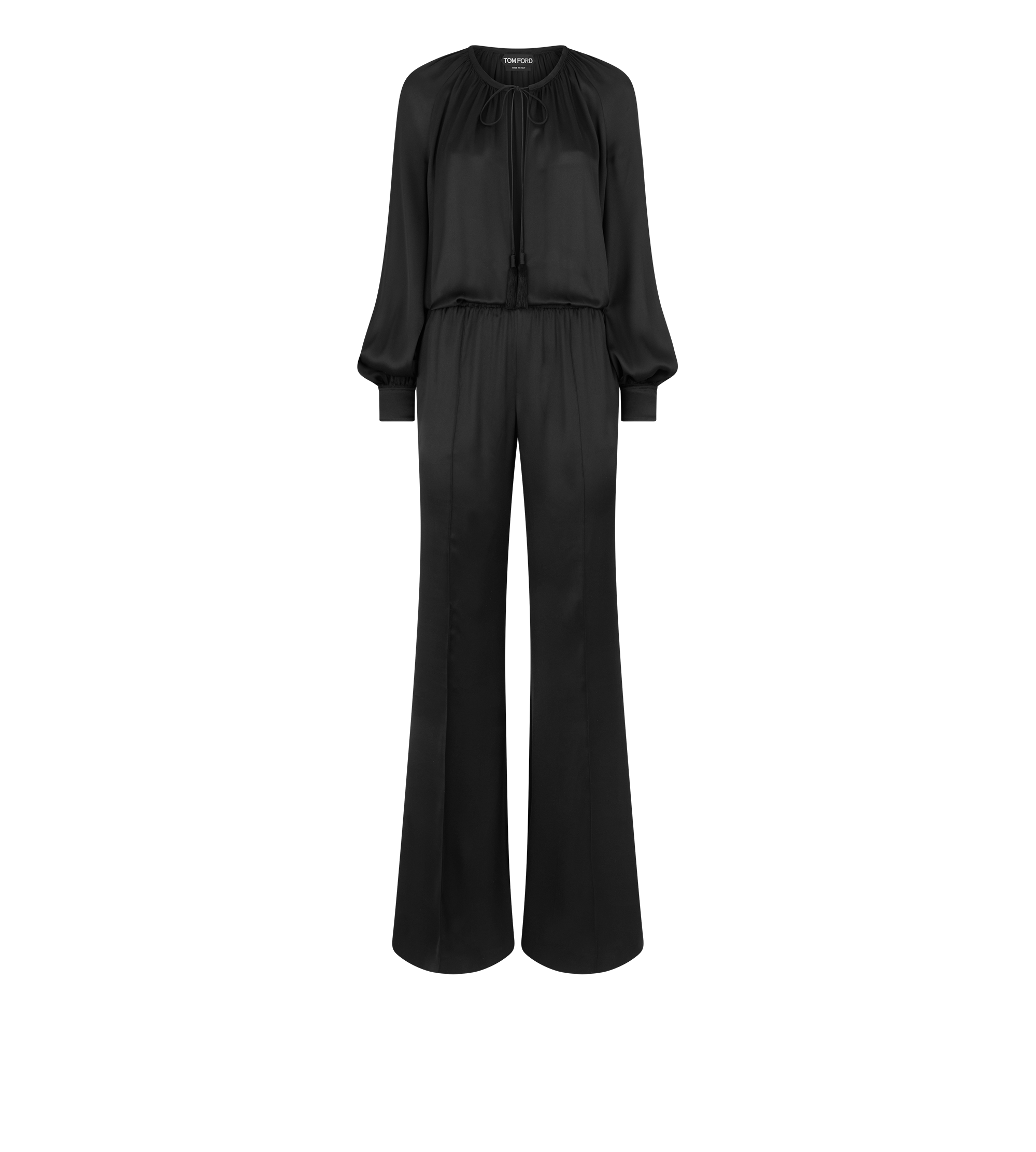 LONG SLEEVE GATHERED JUMPSUIT