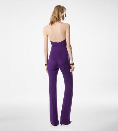 HALTERNECK TWIST FRONT SILK JUMPSUIT image number 3