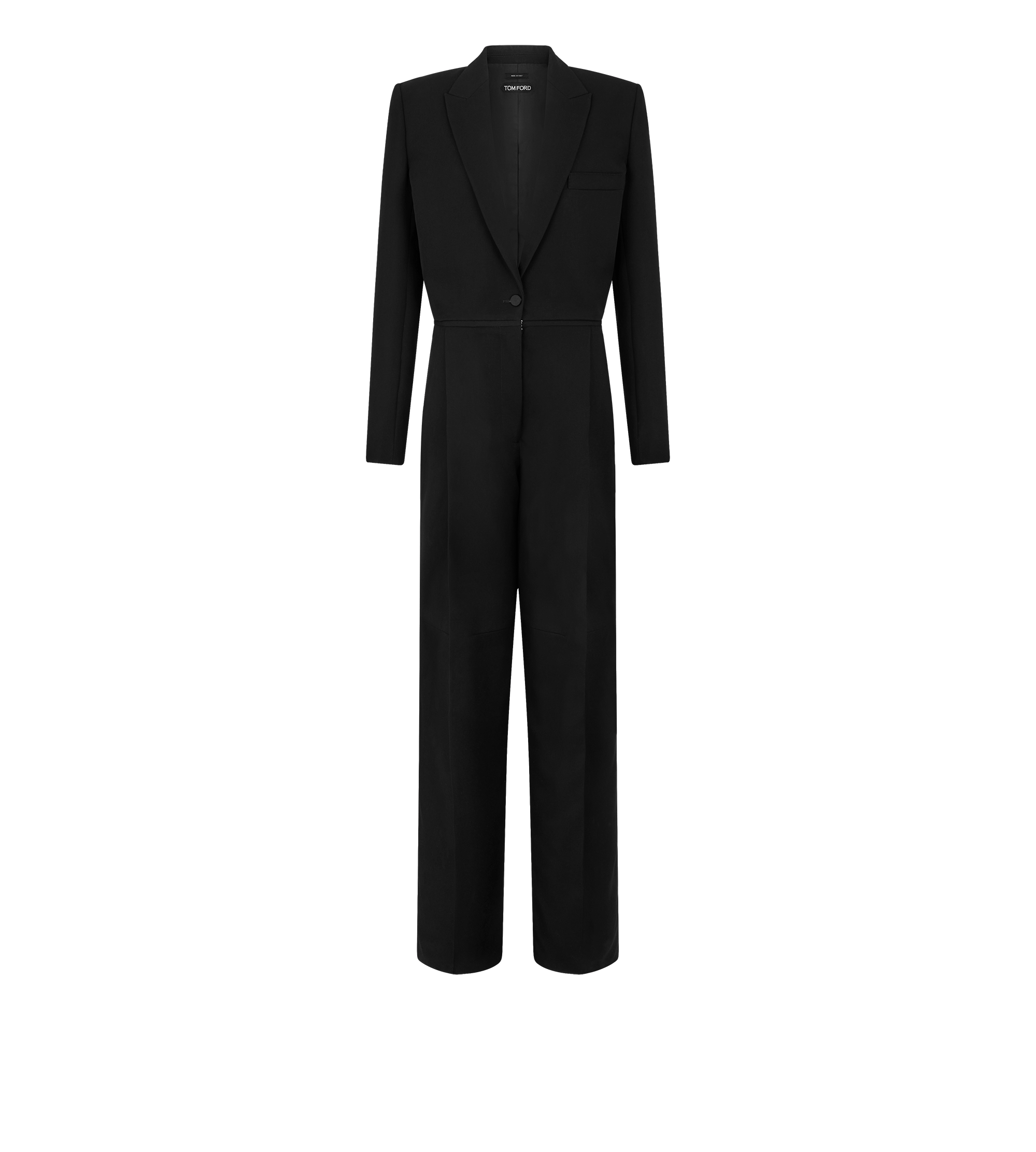 SHARP WOOL TUXEDO JUMPSUIT