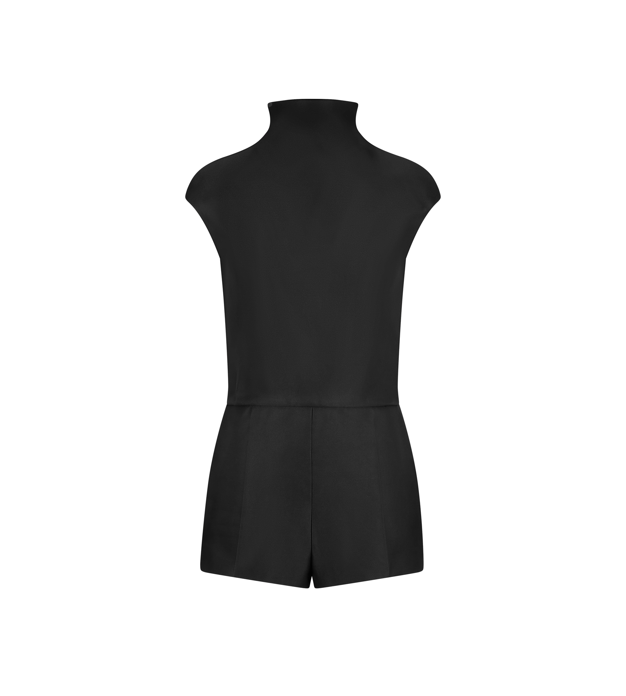 DOUBLE SILK DUCHESSE PLAYSUIT WITH CUT-OUT