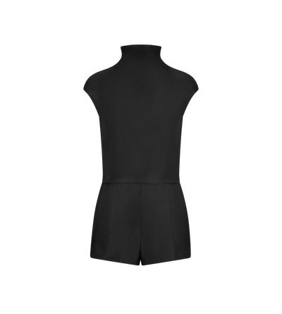 DOUBLE SILK DUCHESSE PLAYSUIT WITH CUT-OUT image number 0