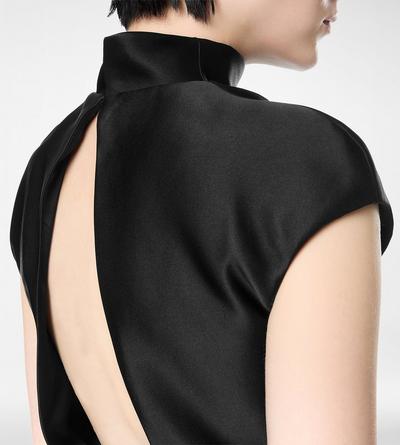 DOUBLE SILK DUCHESSE PLAYSUIT WITH CUT-OUT image number 4