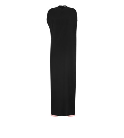 TOM FORD SILK BLACK + PINK IMPOSSIBLE BACKLESS CAP SLEEVE BIPART JUMPSUIT