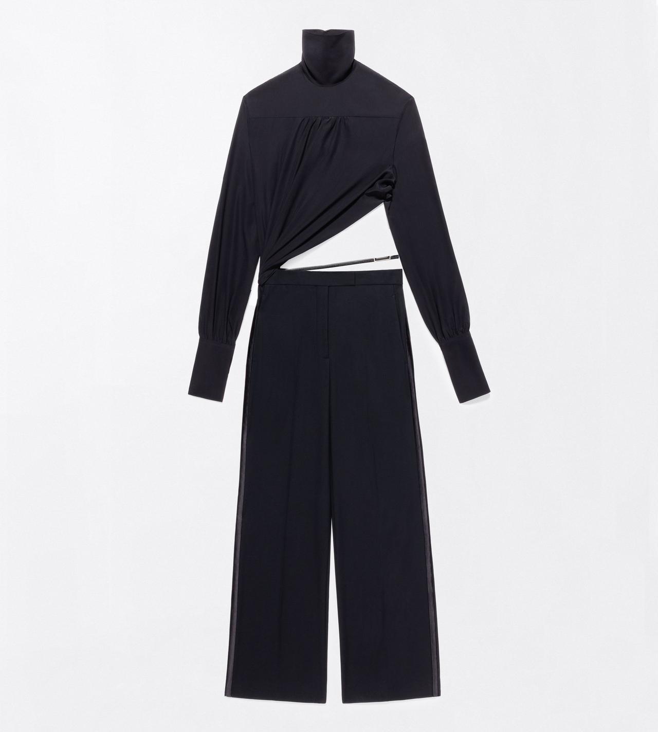 TOM FORD SILK BLACK COMBINAZIONE DA SMOKING IN SETA LAVATA CON CINTURA