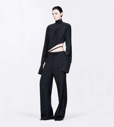 TOM FORD SILK BLACK COMBINAZIONE DA SMOKING IN SETA LAVATA CON CINTURA