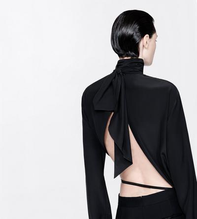 TOM FORD SILK BLACK COMBINAZIONE DA SMOKING IN SETA LAVATA CON CINTURA