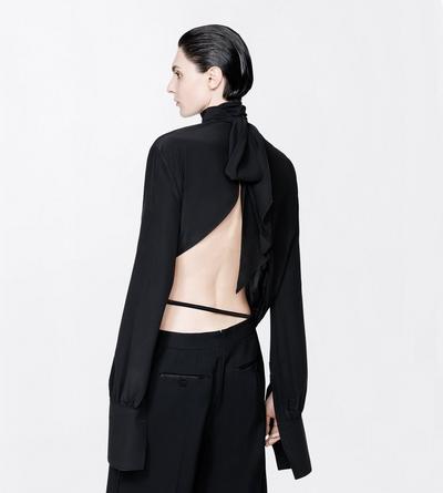 TOM FORD SILK BLACK COMBINAZIONE DA SMOKING IN SETA LAVATA CON CINTURA