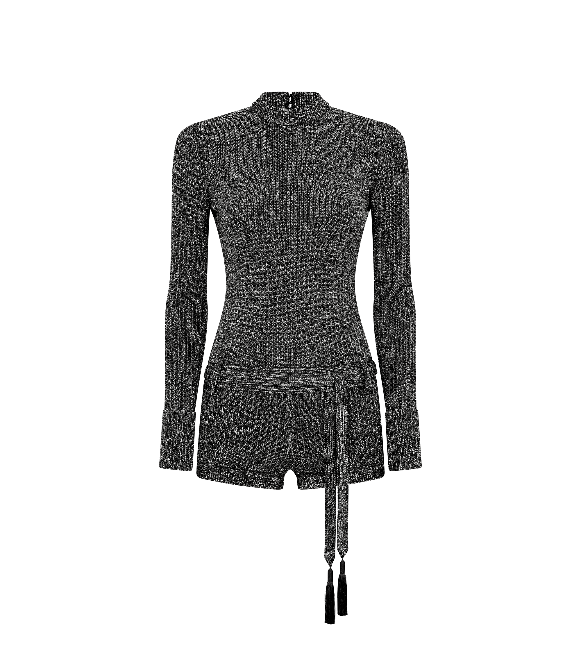 LONG SLEEVE PLAYSUIT WITH OPEN BACK
