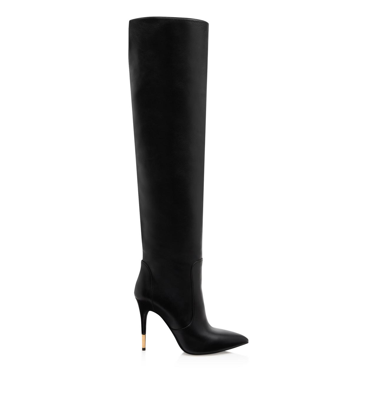 LEATHER OVER THE KNEE BOOT image number 0