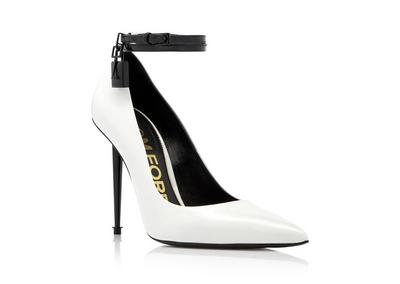 PATENT LEATHER PADLOCK POINTY PUMP image number 1