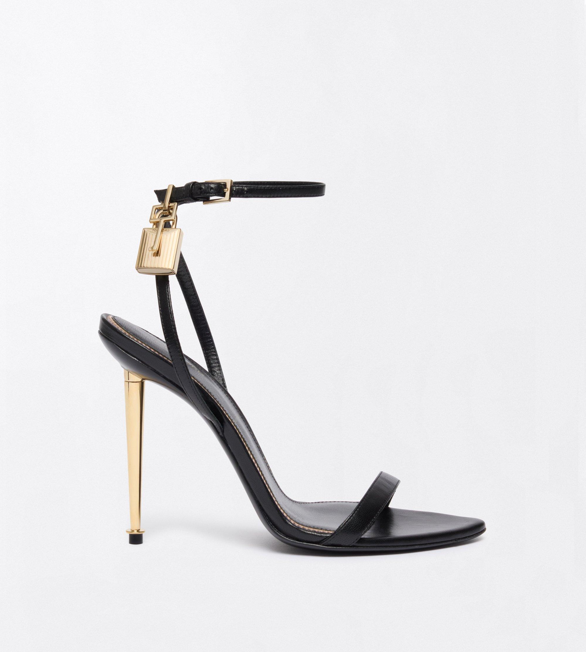 NWOT Tom Ford Gold Chain Accent Black Camouflage Slide Sandals Size 10 T Tom Ford Leather flat sandals - Black - Men|J1489LGO033X1N001 main image 3