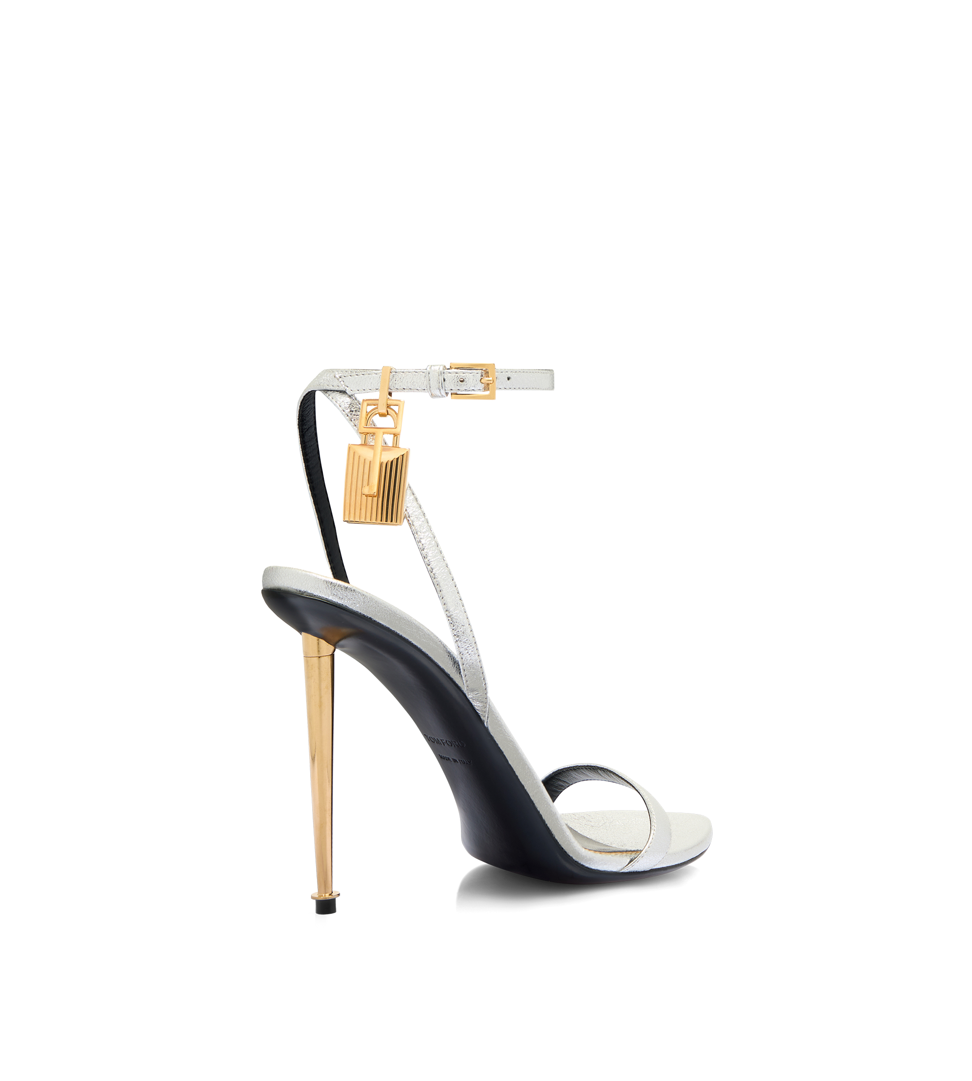 サンダル・ミュール TOM FORD PADLOCK SANDALS IN SMOOTH LEATHER Padlock leather sandals in black - Tom Ford | Mytheresa