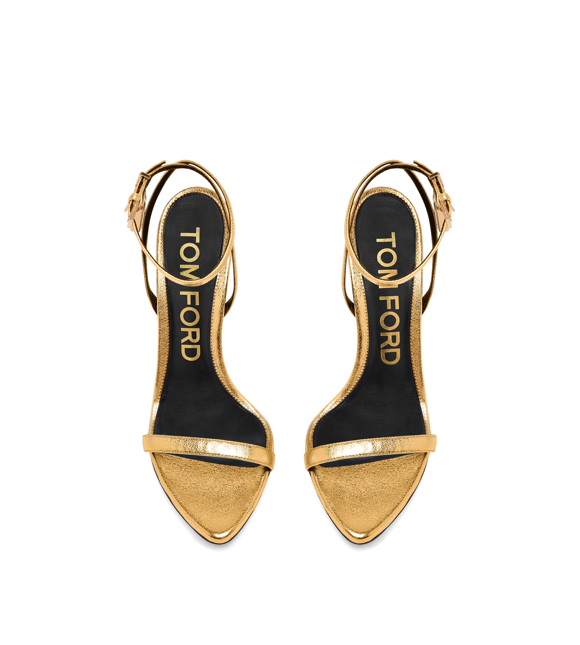 【TOM FORD】Padlock フレッシュベージュのレザーサンダル TOM FORD Padlock レザーサンダル 装飾付き | NET-A-PORTER