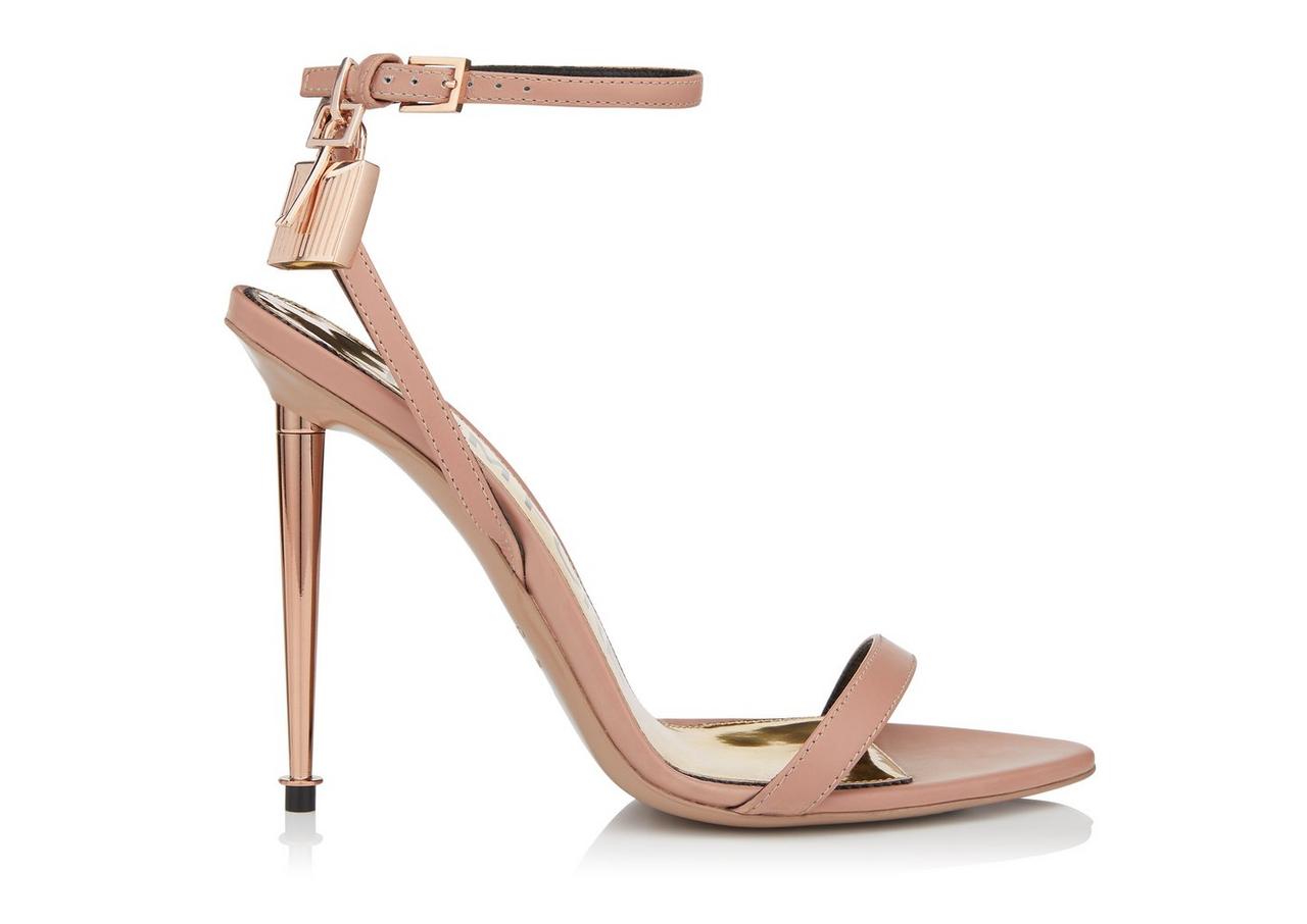 ROSE GOLD PADLOCK NAKED SANDAL