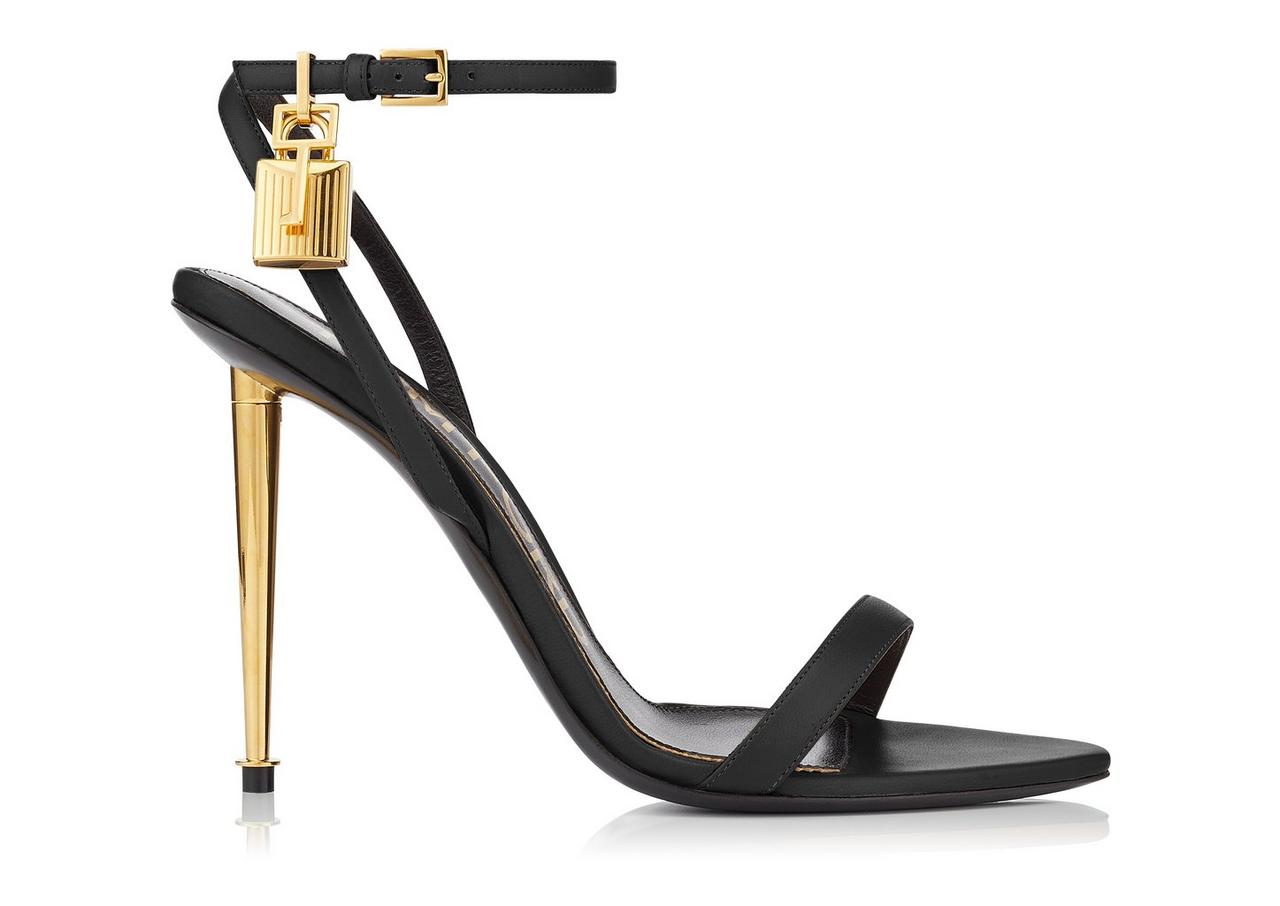 GOLD PADLOCK NAKED SANDAL