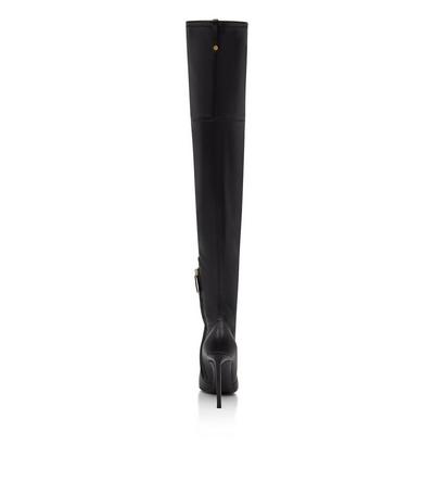 STRETCH NAPPA LEATHER T SCREW OVER THE KNEE BOOT image number 2