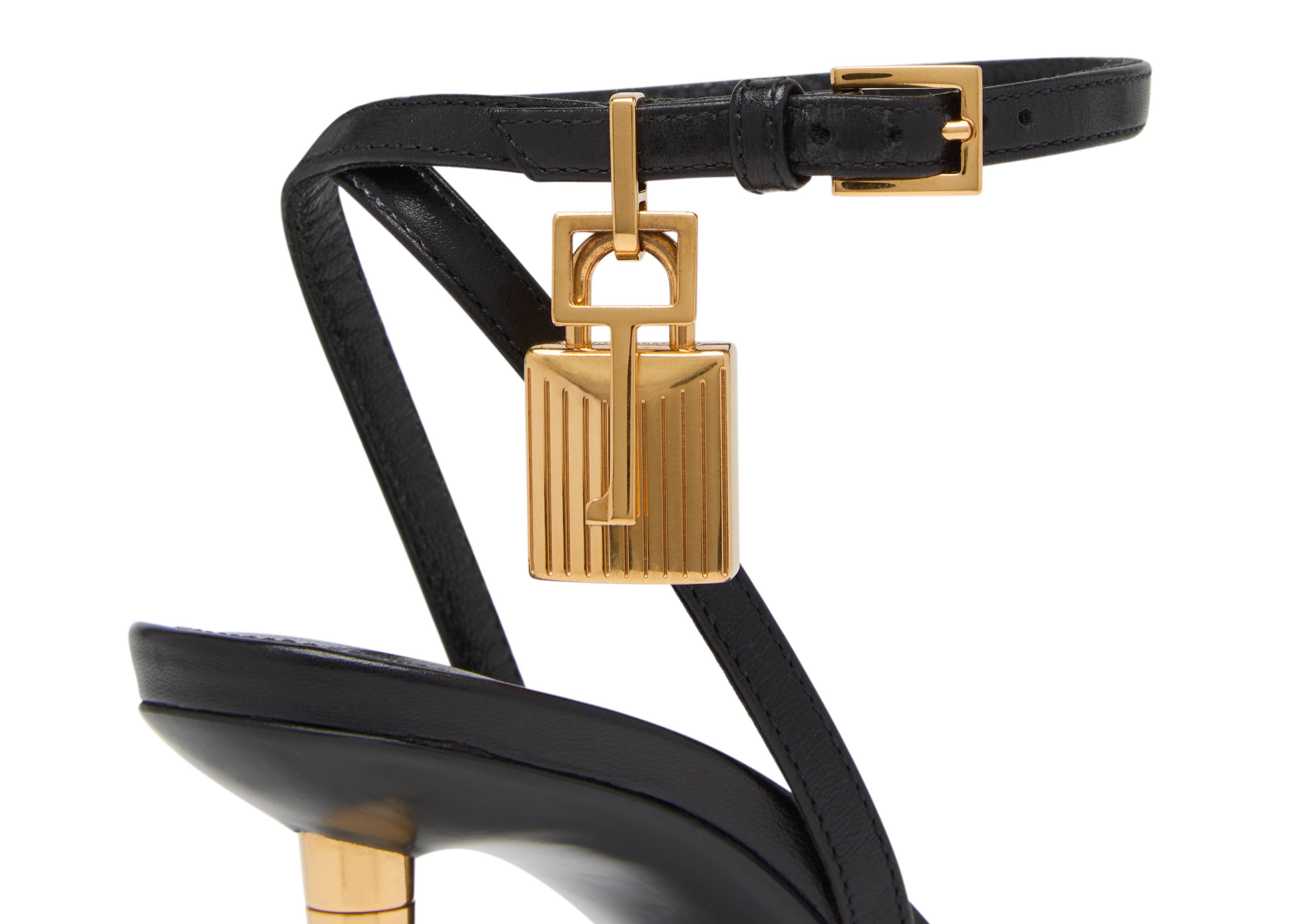 Tom ford 85mm lock leather online sandals