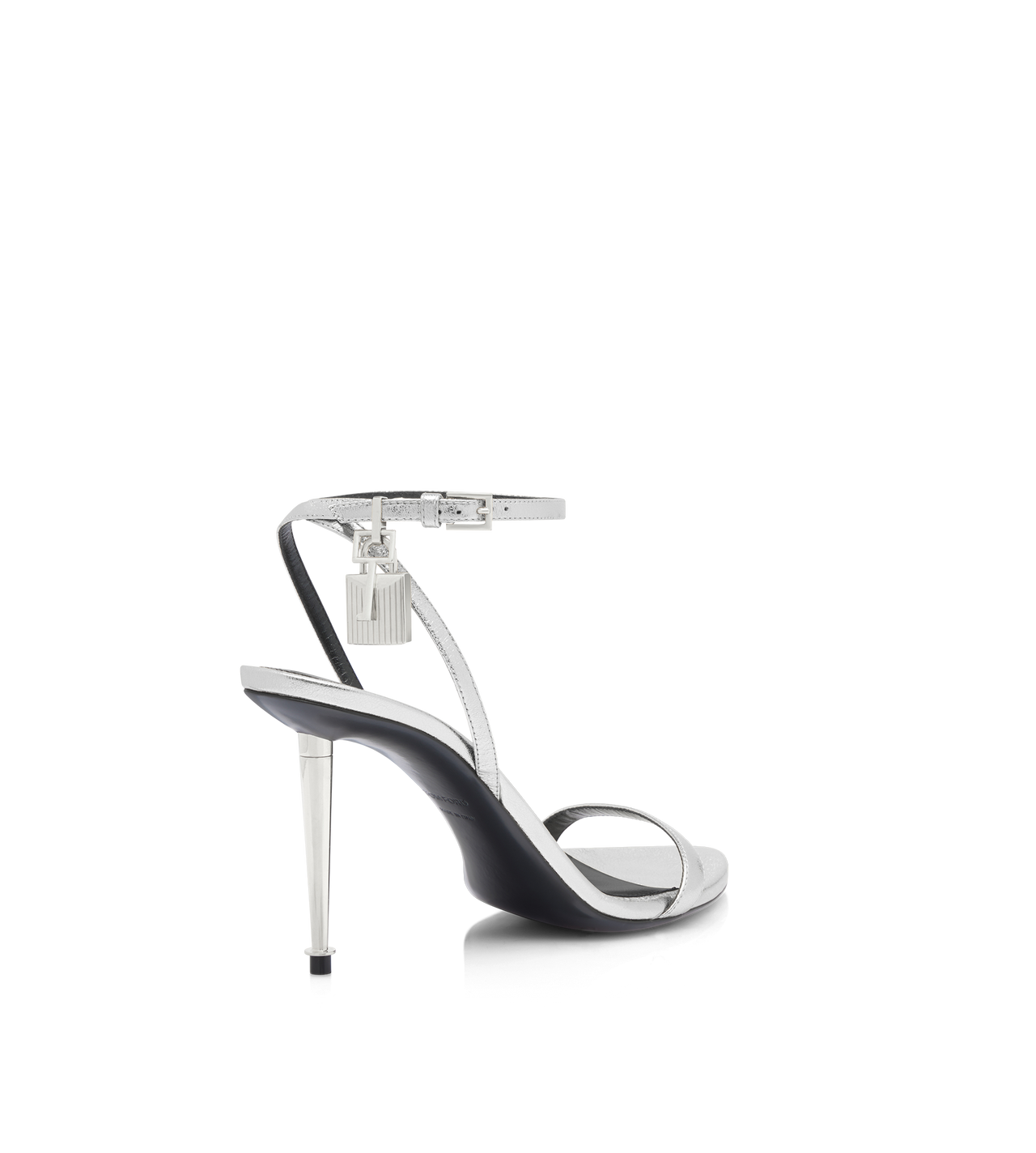 LAMINATED NAPPA LEATHER PADLOCK SANDAL image number 2