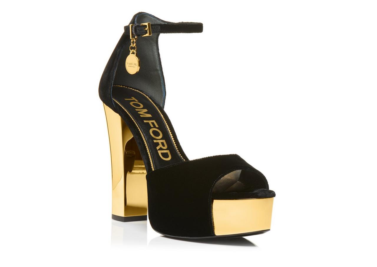 Tom ford velvet platform sandal new arrivals