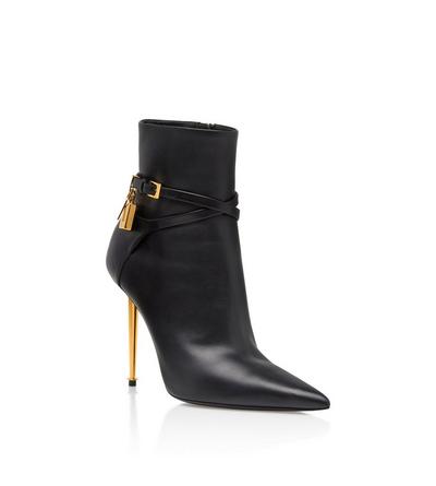 LEATHER PADLOCK ANKLE BOOT image number 1