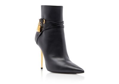 LEATHER PADLOCK ANKLE BOOT image number 1
