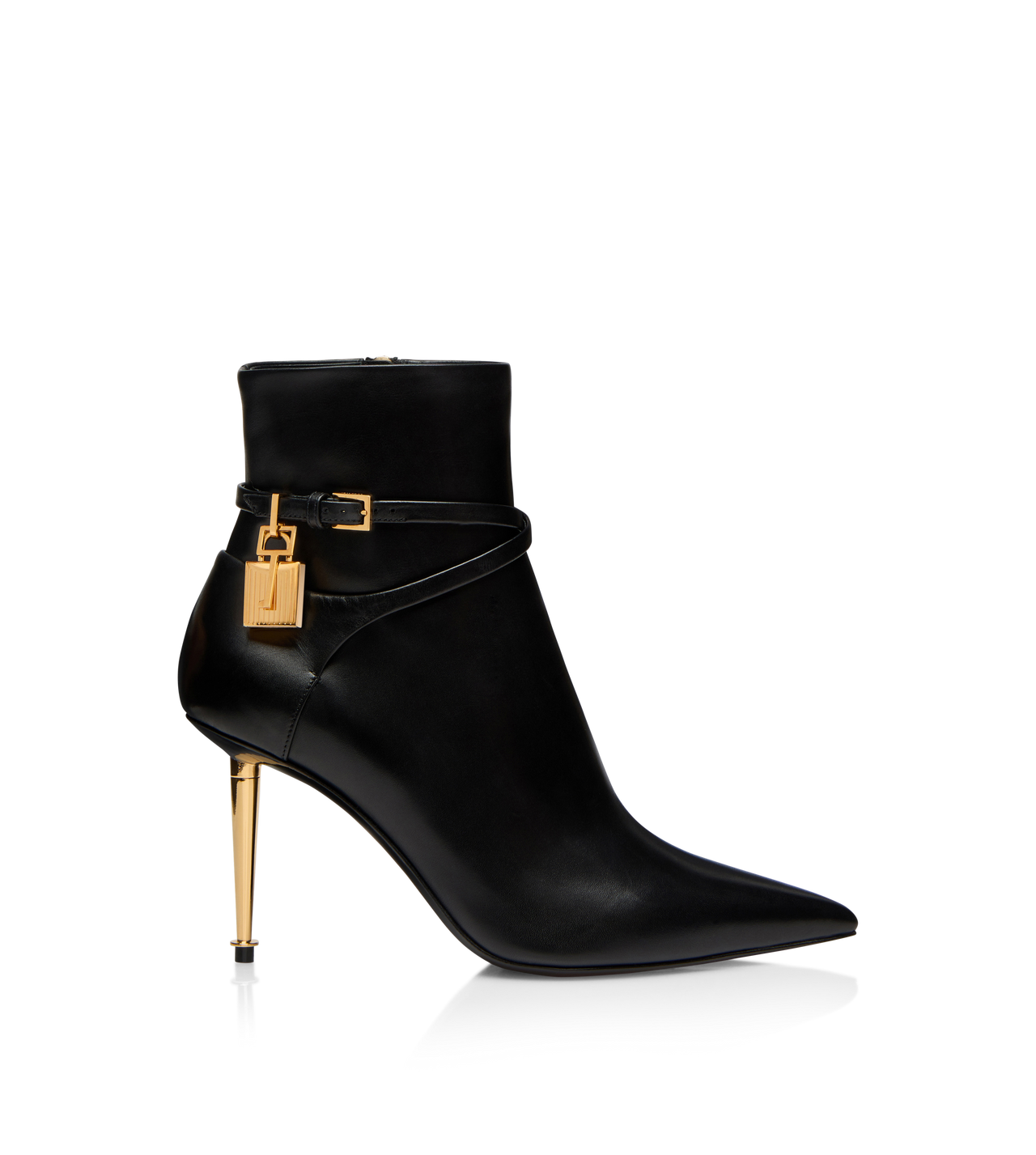 85MM LEATHER PADLOCK ANKLE BOOT image number 0