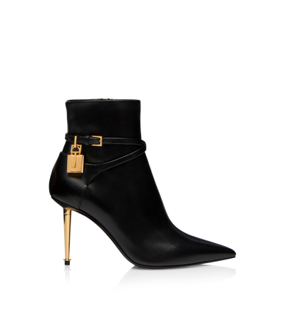 85MM LEATHER PADLOCK ANKLE BOOT image number 0