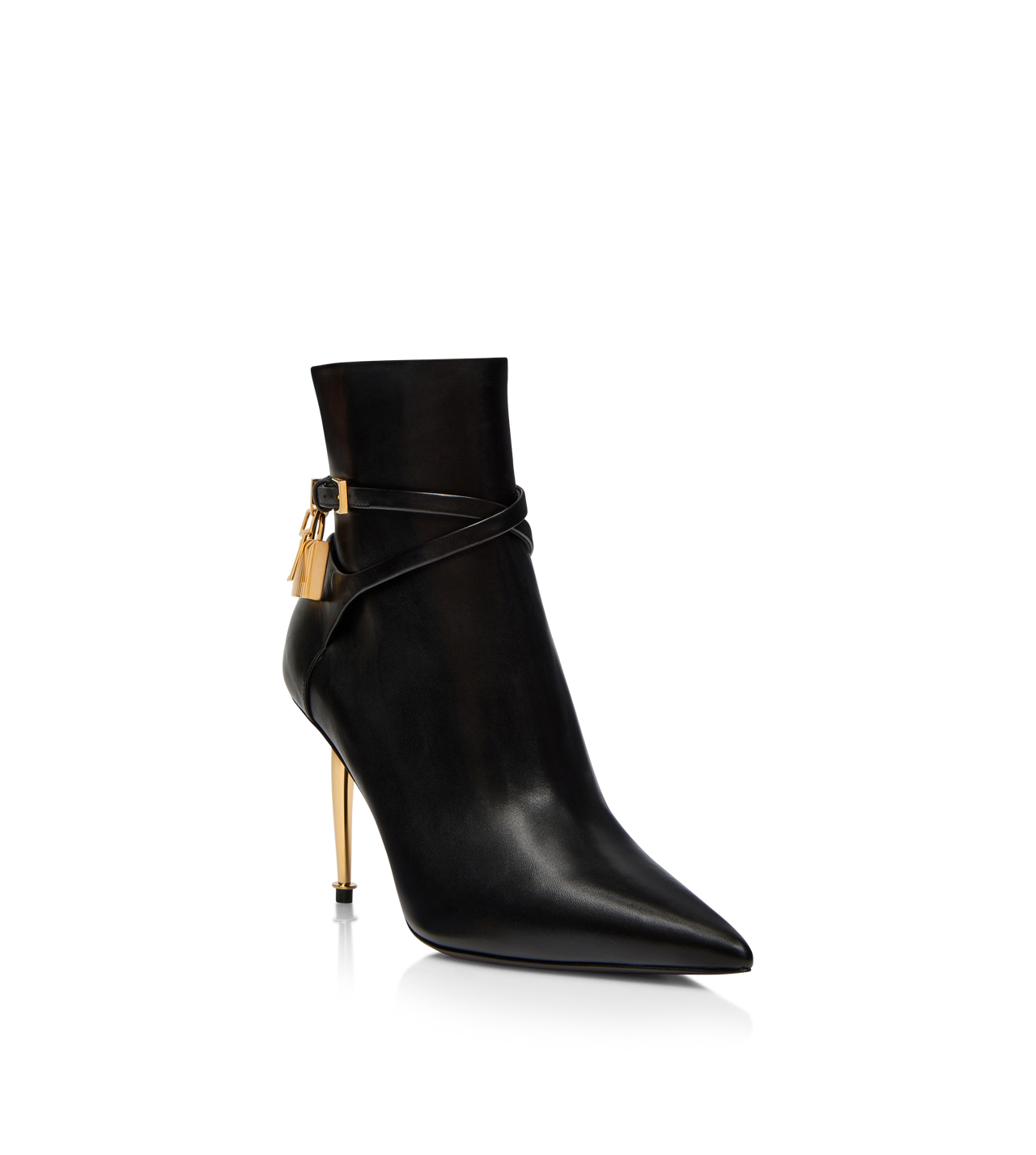 85MM LEATHER PADLOCK ANKLE BOOT image number 1