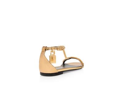 MIRROR LEATHER PADLOCK CHAIN SANDAL image number 2