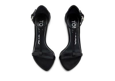 SATIN AND CRYSTAL STONES ICONIC T SANDAL image number 3