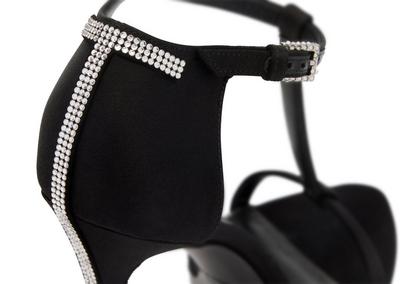 SATIN AND CRYSTAL STONES ICONIC T SANDAL image number 4