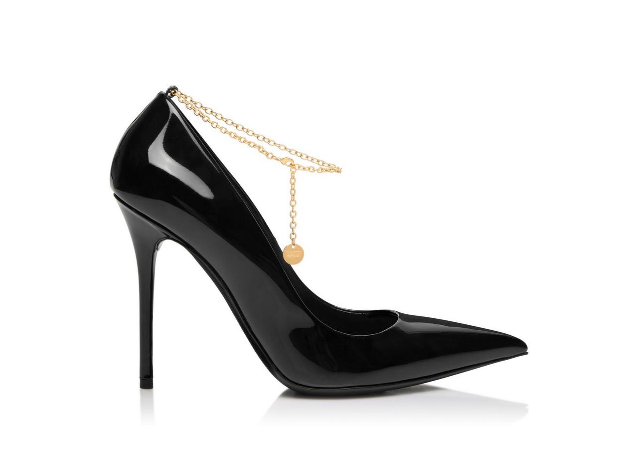 PATENT LEATHER CHAIN PUMP image number 0