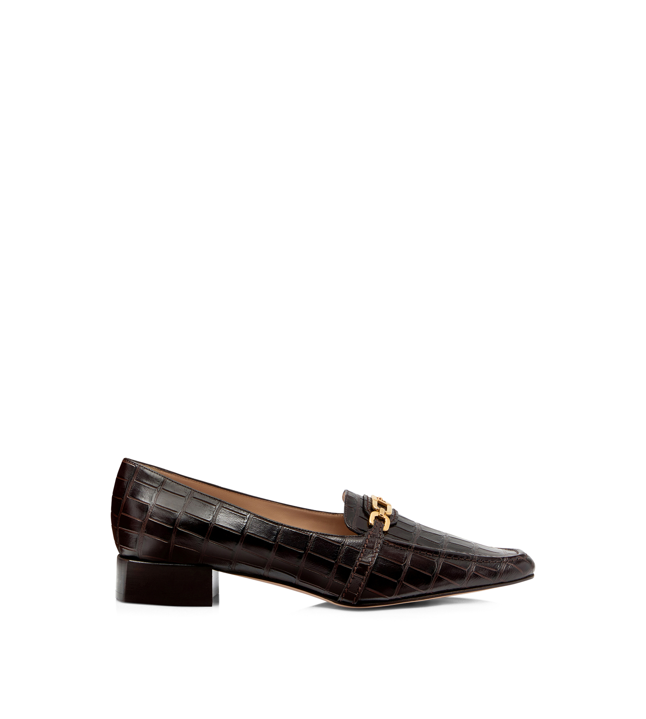 STAMPED CROCODILE LEATHER WHITNEY LOAFER image number 0