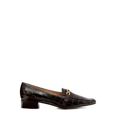 STAMPED CROCODILE LEATHER WHITNEY LOAFER image number 0