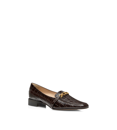 STAMPED CROCODILE LEATHER WHITNEY LOAFER image number 1