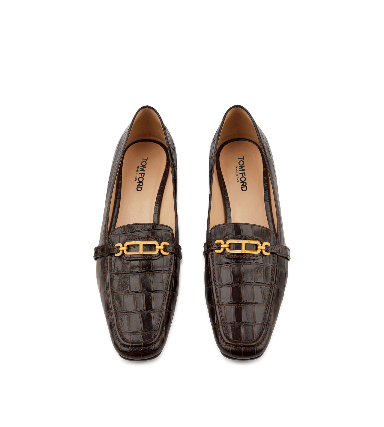 STAMPED CROCODILE LEATHER WHITNEY LOAFER image number 3