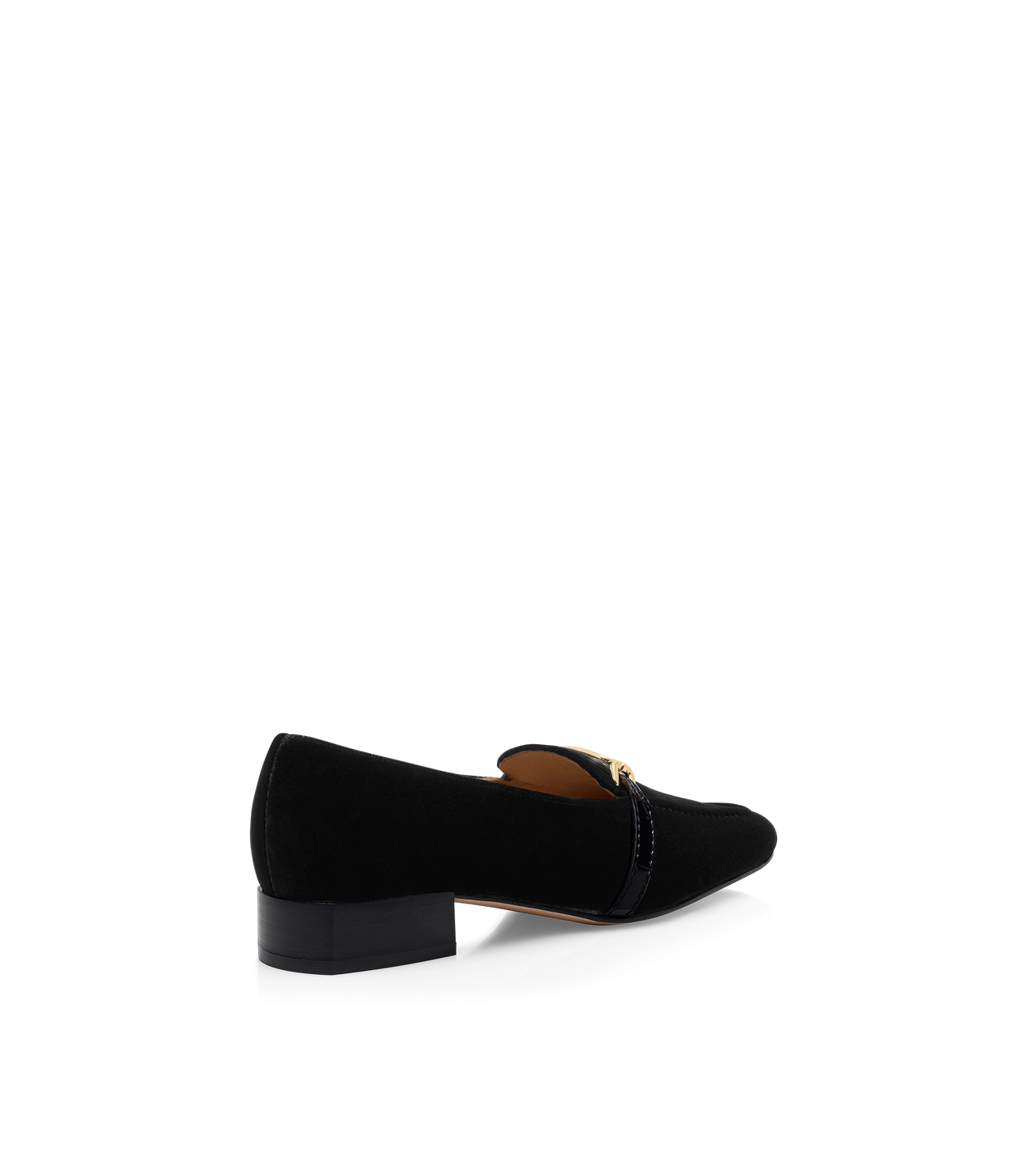 VELVET AND GLOSSY STAMPED CROCODILE LEATHER WHITNEY LOAFER image number 2