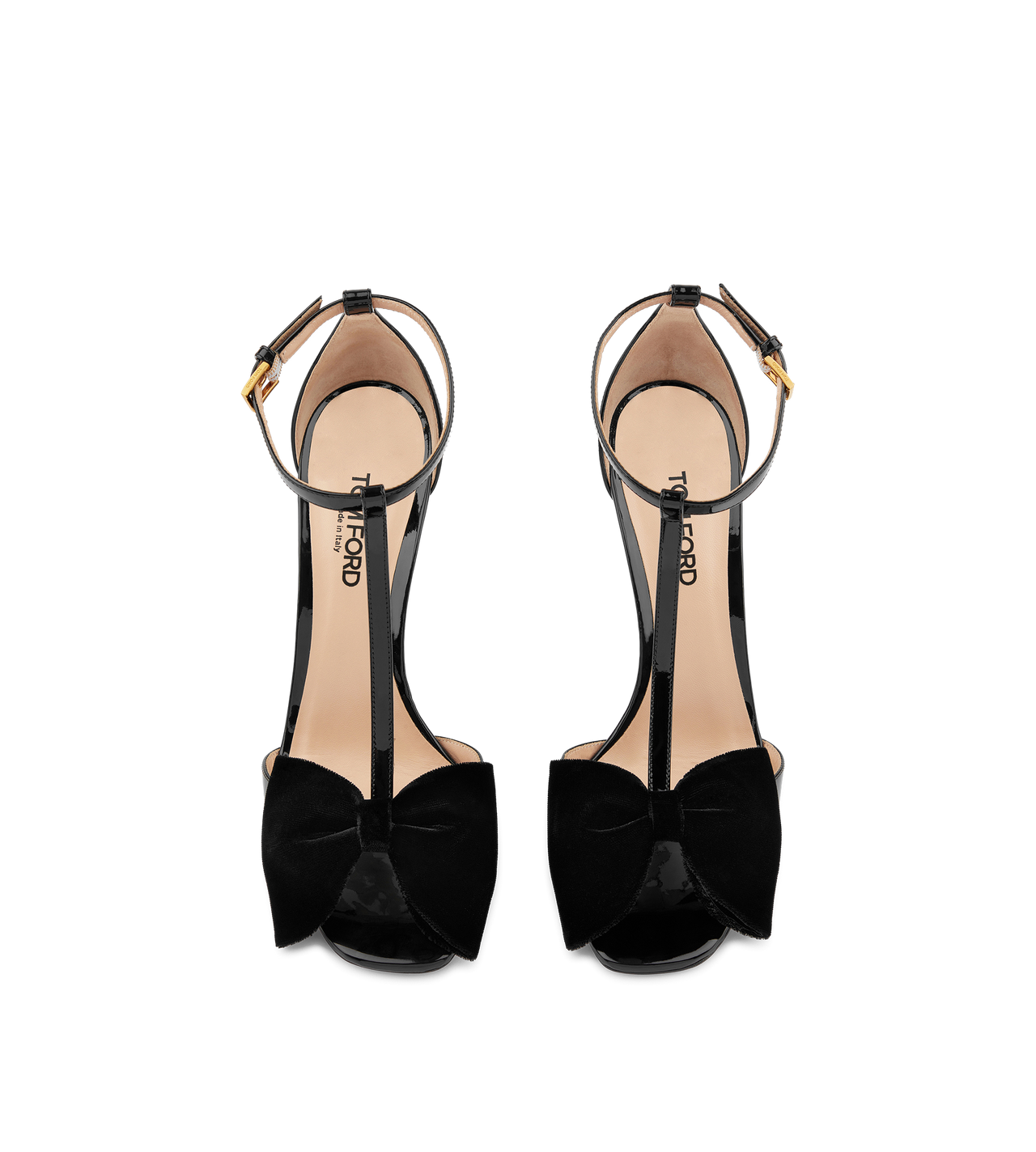 PATENT LEATHER AND VELVET BRIGITTE SANDAL