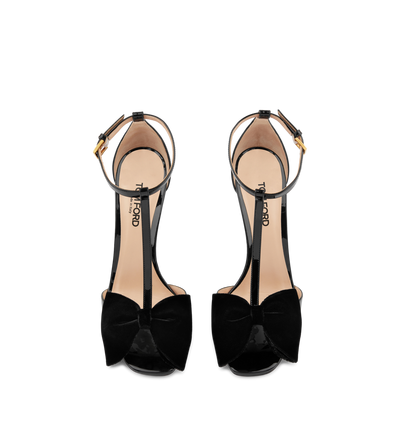 PATENT LEATHER AND VELVET BRIGITTE SANDAL image number 3