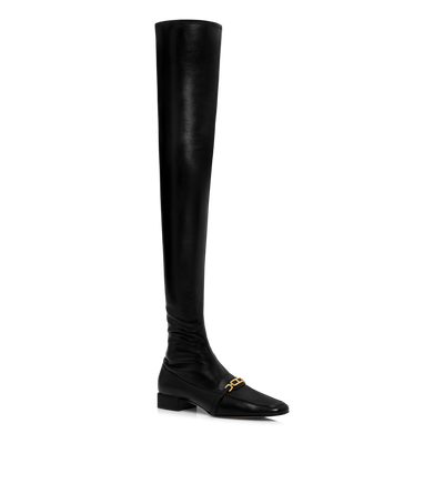 STRETCH NAPPA AND CALF LEATHER WHITNEY OVER THE KNEE BOOT image number 1